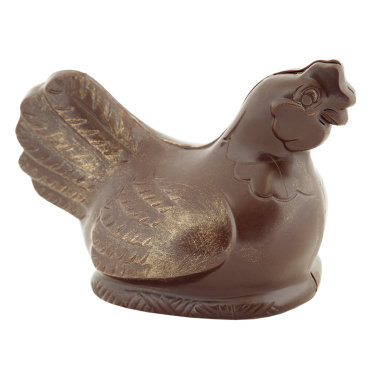 Moulage de Pâques poule chocolat noir