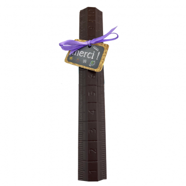 Règle en chocolat noir 