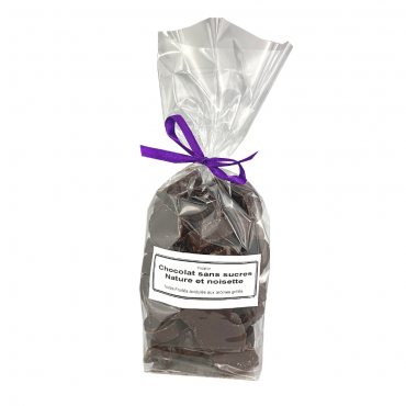 Sachet de chocolat noir sans sucres