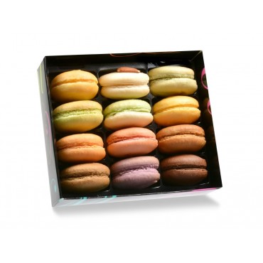 Coffret 12 macarons traditionnels