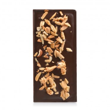 Tablette chocolat sans sucres noir aux éclats d’amandes Tablette chocolat sans sucres noir aux éclats d’amandes
