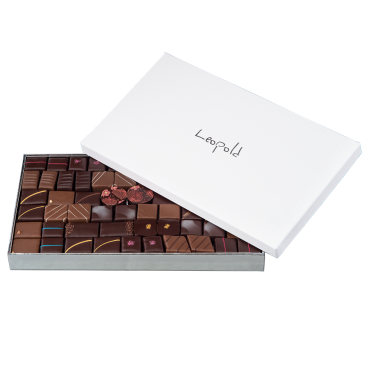 Coffret de chocolats pralinés au lait - 40 pièces - 5 saveurs -100