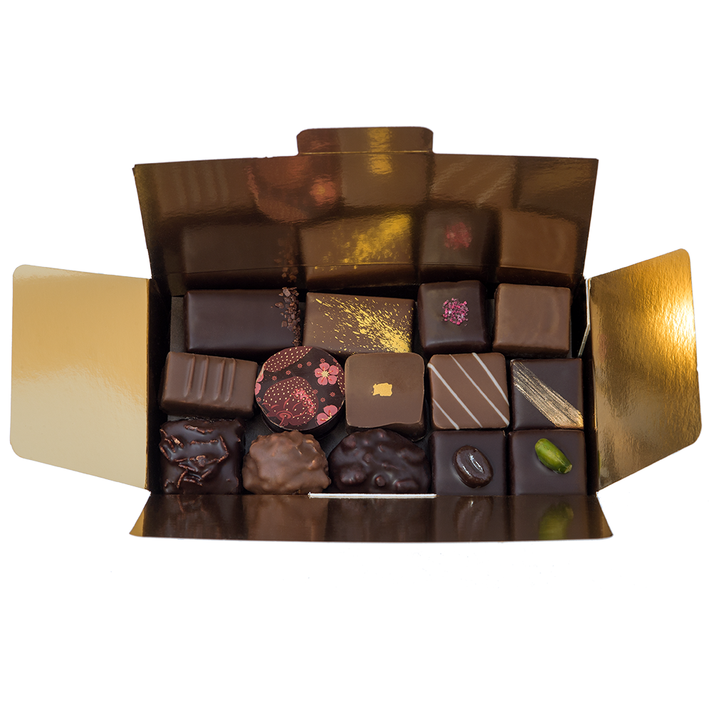 Ballotin de chocolats à offrir 500g : 52 bonbons de chocolat