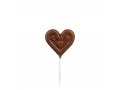 sucette chocolat noir coeur face