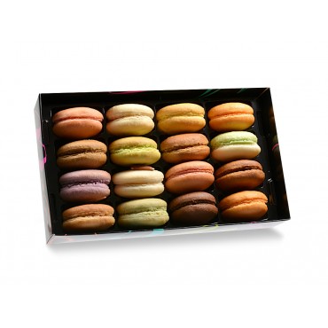 Coffret 16 macarons traditionnels