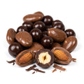 Amandes et noisettes enrobées chocolat noir et chocolat lait