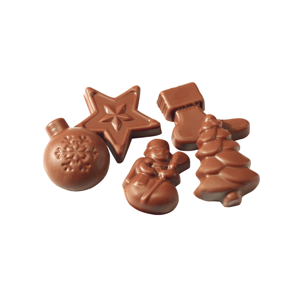 Fritures de noël-chocolat au lait