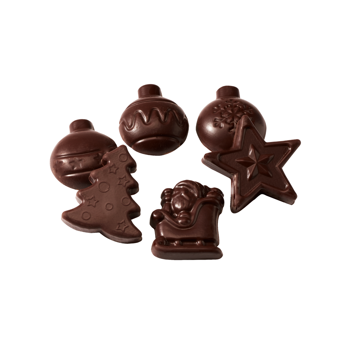 Fritures de noël chocolat noir